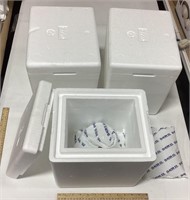 3 EFP Styrofoam Coolers w/ Ice Packs
