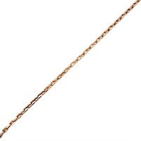Paperclip Link Chain Necklace 14k Yellow Gold 19"
