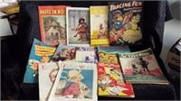 Vintage coloring, painting and activity books