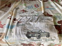 Vintage Pound Puppies Flat Sheet  & Car Blanket
