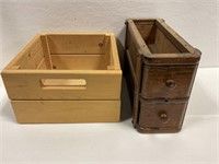 2- Antique Singer Treadle Sewing Machine Drawers