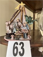 Pottery Nativity Signed(LR)