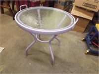 Metal/Glass Patio Table w/ Top Serving Tray