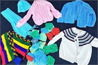 HAND CROCHET KNIT CARDIGAN SWEATERS SCARF SQUARES