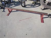 Adj height metal skateboard rail