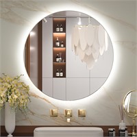 $109 LED Round Bathroom Mirror - small discoloring