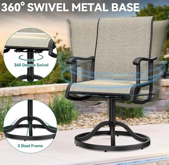 2 pack patio dining chair Yita home