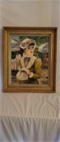 26" x 31" Antique Gilded Frame w Oil Painting