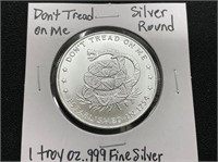 Don't Tread On Me Silver Round