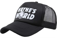 AGSHCQI WAYNES WORLD MESH ADJUSTABLE HAT (BLACK)