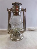 Vintage Oil Lamp Shiny Chrome