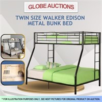 TWIN SIZE WALKER EDISON METAL BUNK BED (MSP:$749)