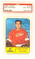 1967 Topps Hockey #106 Roy Edwards PSA 8 NM-MT