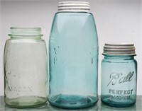 Rare Mason's Canning Jar & Ball Jars (3)