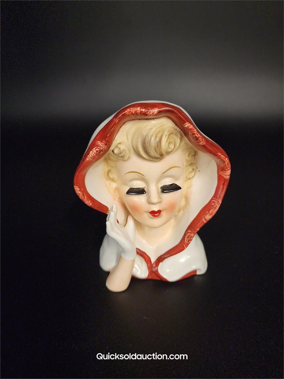 1961 Inarco E-240 Lady Head Vase 4.5" H.