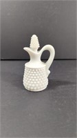 Vintage Imperial Milk Glass Hobnail Cruet