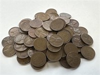 100 Un Searched Wheat Pennies
