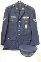 AIR FORCE SERVICE UNIFORM AND CAP 19602-1990S