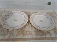 4 Bridal Rose plates