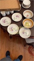 (2) Japan Painted Bowls (4) Fitz and Floyd Plates