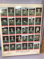 1943 NY Yankees uncut sheet of lg stamps