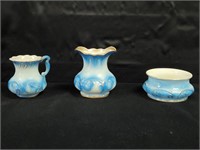 VINTAGE CERAMIC PITCHER, VASE & PLANTER SET