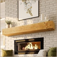 Avana Rustic Fireplace Mantle Shelf 60 Inches - H