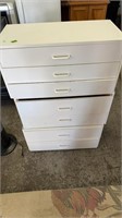 3 SETS OF WHITE DRAWERS, 30"X15"X15"