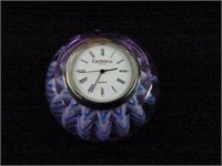 Caithness Art Glass Zig Zag Clock Paperweight