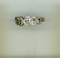 S8 Sterling Band Ring With Hearts