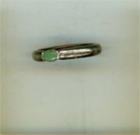 S8 Sterling Band Ring With Jade