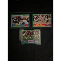 (3) 1989 Score Football Superbowl Cards