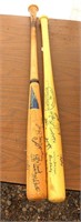 (2) Autographed Baseball Bats