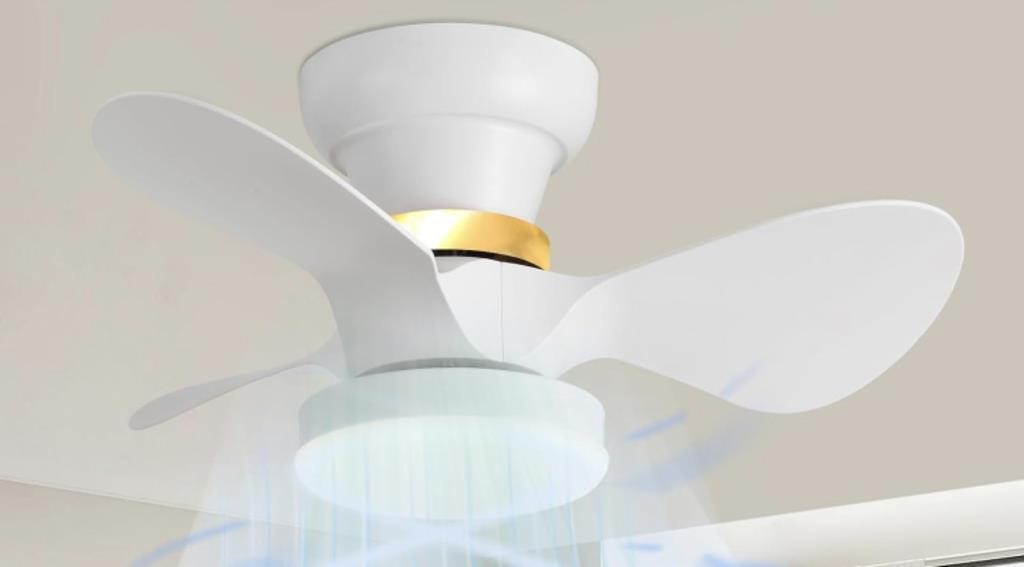 CEILING FAN WITH LIGHTS AND REMOTE, 3 BLADES