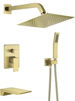 SHOWER SYSTEM BRUSHED GOLD SHOWER FIXTURES WITH