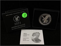 2021 American Silver Eagle Proof w/Box and