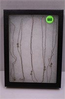 LOT OF NECKLACES - SOME STERLING W/ DISPLAY