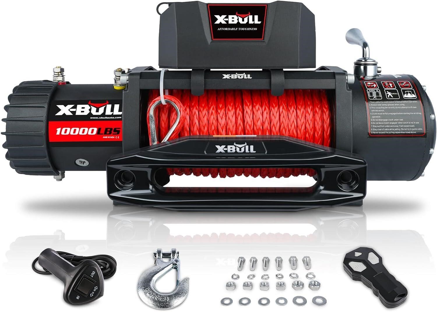 X-BULL Winch Kit 12V  10000 lbs Capacity