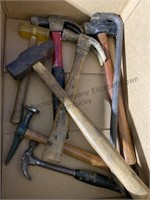 Box of hammers small prybar