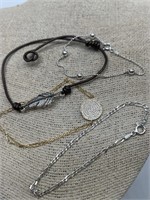 4 Sterling Silver Bracelets- 5.72g Without Leather