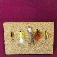 Lot Of 5 Fishing Flies (Vintage)