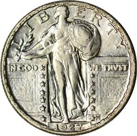 1927 STANDING LIBERTY QUARTER - AU+