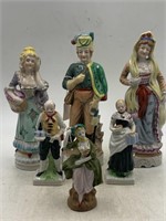 -3 handpainted figurines made in Japan and three