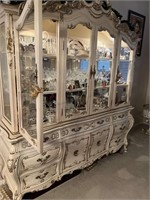 French Provincial Vintage buffet and lighted