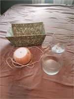 Mini diffuser aromatherapy,  2 glass vases,