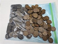 Bag of 1940's Wheat Pennies 2 1/2 lbs.