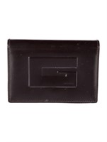 Gucci Brown Leather Printed Snap Bifold Wallet