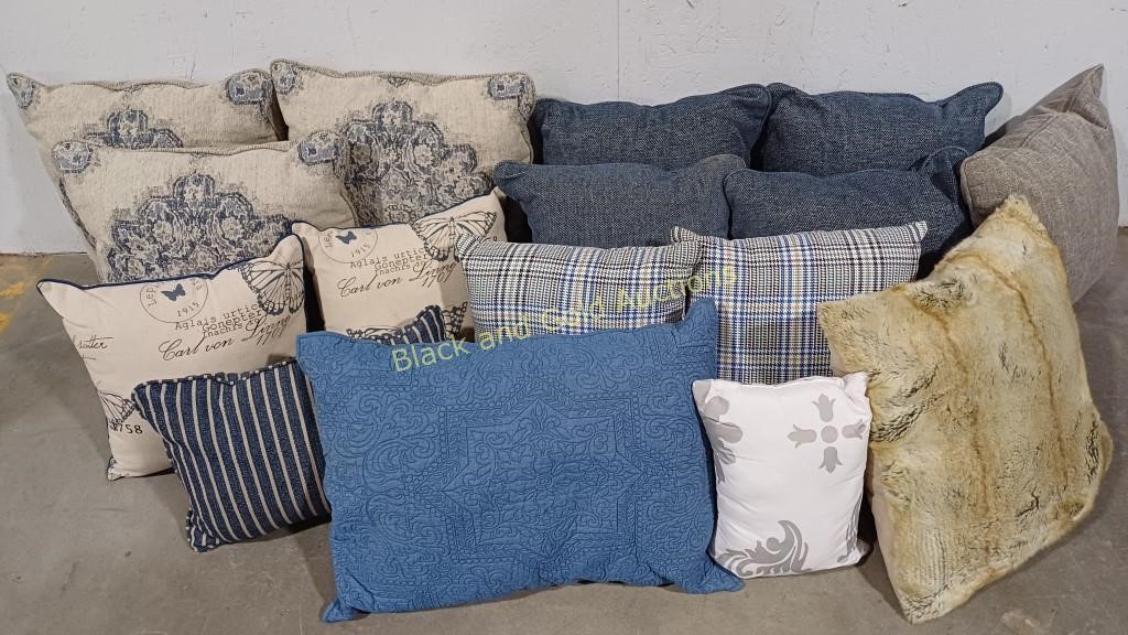 (16) Assorted Pattern Pillows