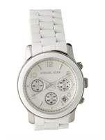 Michael Kors Silver Dial Chronograph Watch 39mm