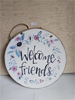 Hanging “Welcome Friends” Sign